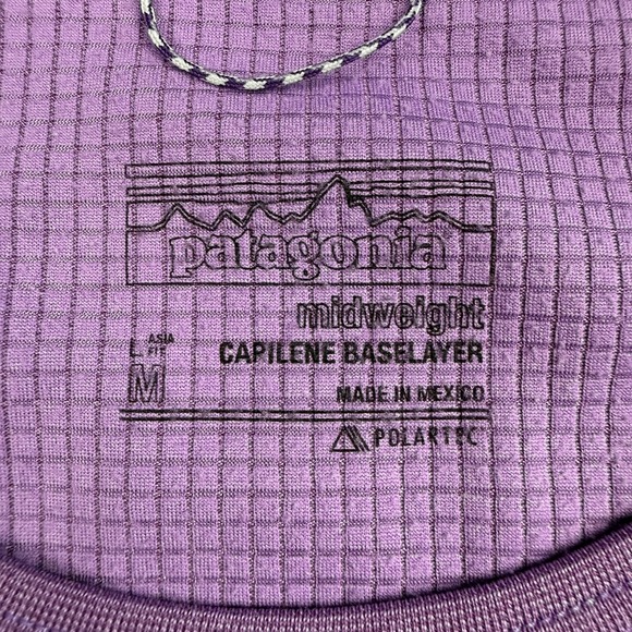 Patagonia Capilene Baselayer Shirt Womens Medium Purple Midweight Polartec - Picture 2 of 8